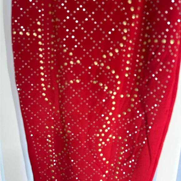 Axist Red Maxi Skirt with Gold Accents - Picture 9 of 12